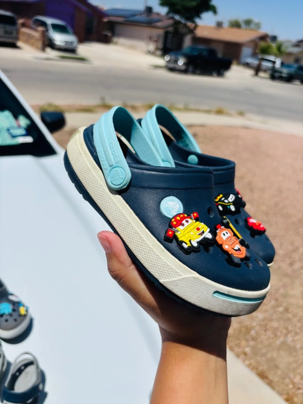 11C crocs for little kids disney pixar cars charms
